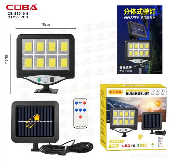 Lampa solara COBA CB-S8010-8COB