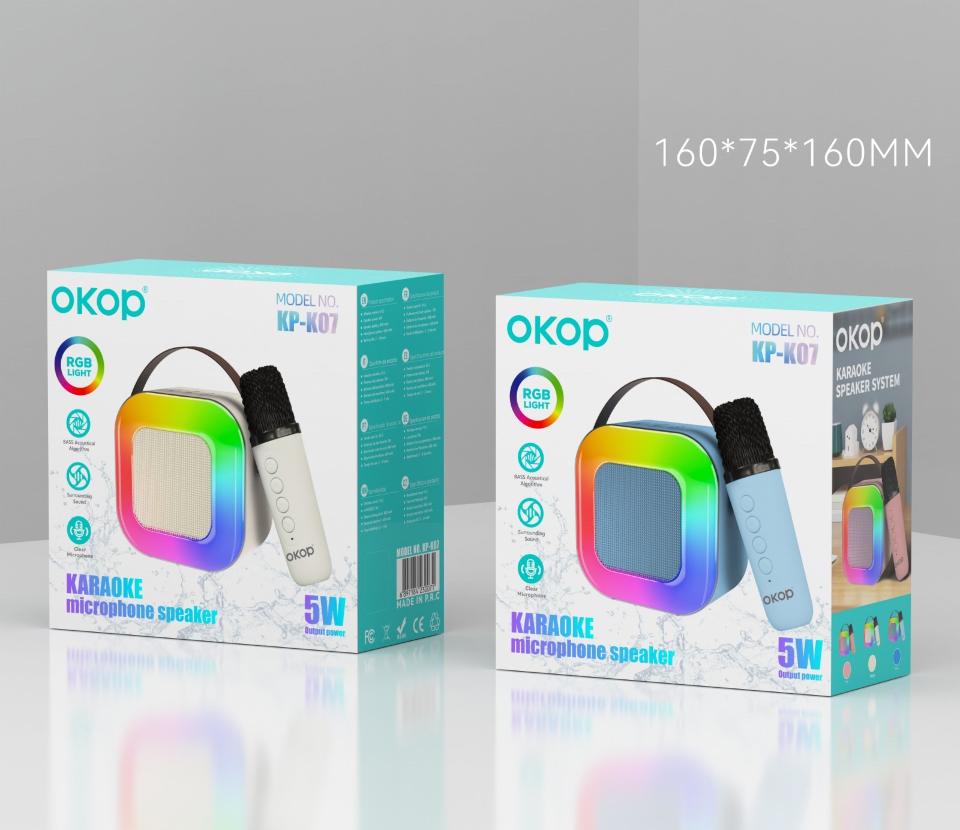 Boxă karaoke OKOP KP-K07 cu microfon wireless