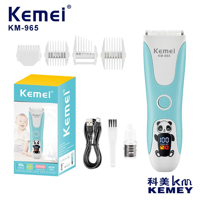 Mașină de tuns pentru copii Kemei KM-965, LCD, USB
