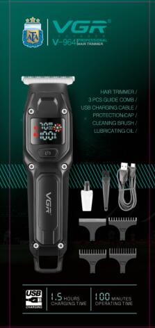 Mașină de tuns VGR V-964 negru