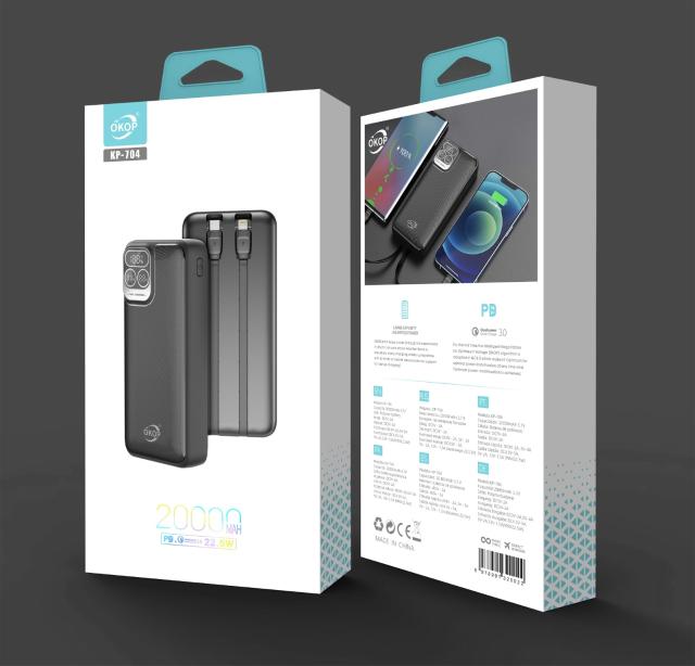 Baterie externă OKOP KP-704, 20000 mAh, 22,5 W