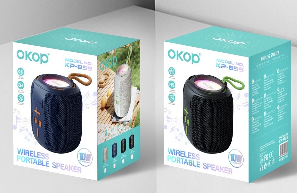 Boxă portabilă OKOP KP-859, Bluetooth 5.4, 6,5 W