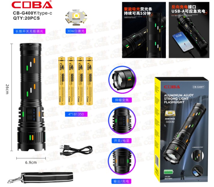 Lanterna COBA CB-G400Y-TG
