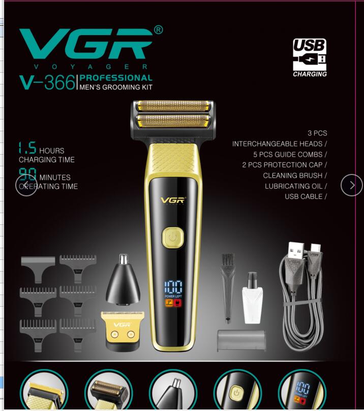 Aparat de ras VGR V-366 auriu