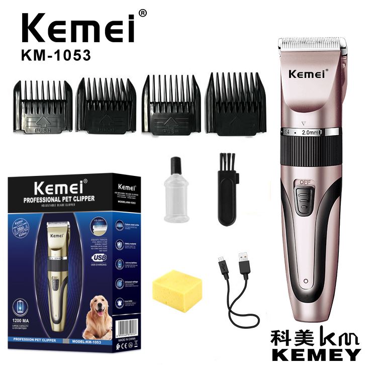 Mașină de tuns animale Kemei KM-1053, USB