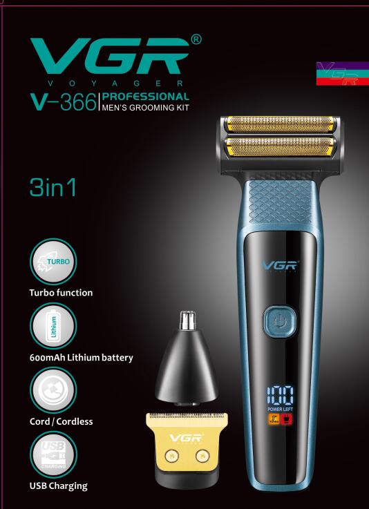 Aparat de ras VGR V-366 albastru